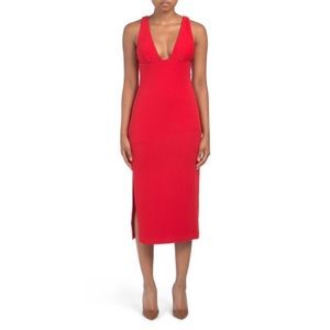 NWT red midi dress